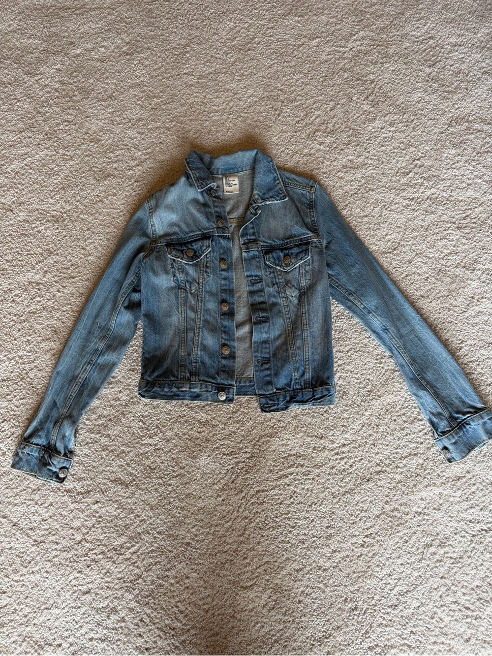 H&M Light Blue Denim Crop Jacket
